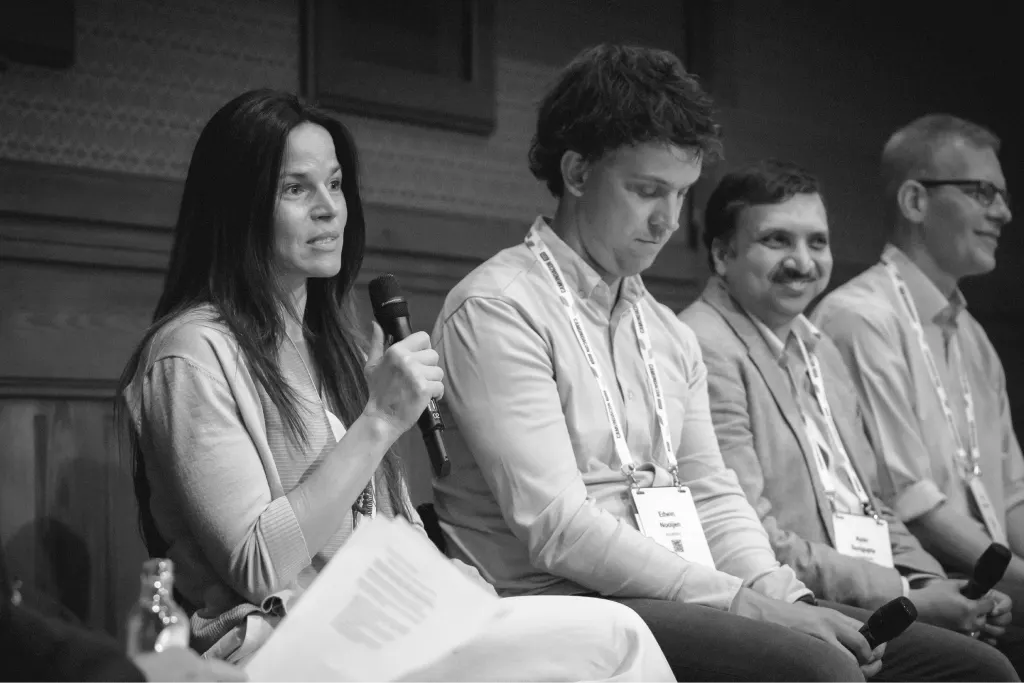 Camunda partners speaking on a panel at CamundaCon
